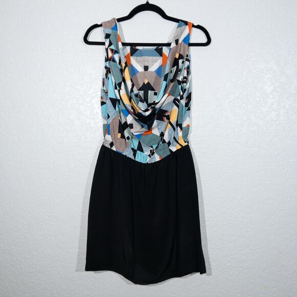 Twelfth Street Cynthia Vincent Geo Print Scoop Back Silk Dress Size Small - Picture 4 of 7